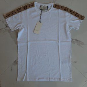 GUCCI MEN WHITE COTTON BASIC TEE
